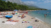 Kemp Baško Polje (mobilní domy a karavany), Baška Voda, Chorvatsko - Pláž