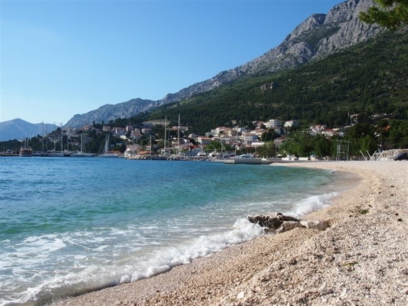 Kamp Basko Polje (mobilne kučice), Baška Voda, Hrvatska - Pláž